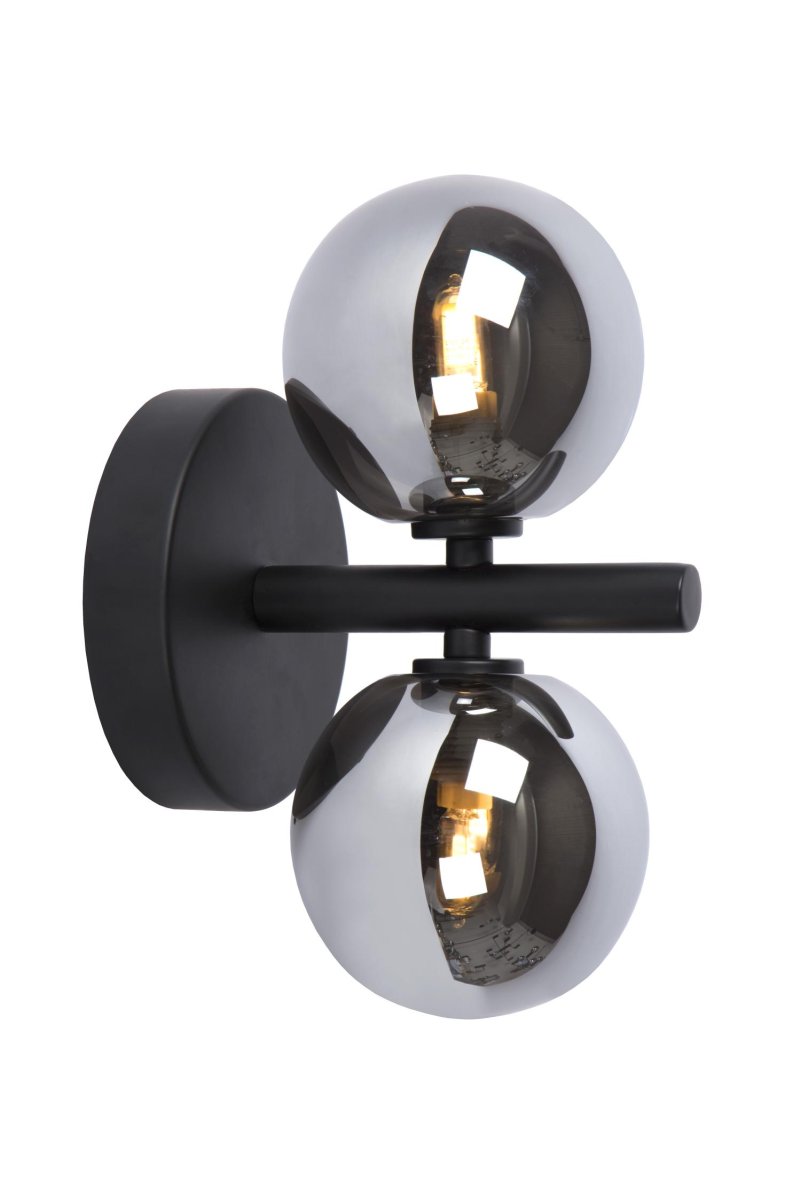Tycho 22cm Røykfarget vegglampe Fra Lucide - For å skape den rette atmosfæren for enhver anledning, koble Tycho til en dimmer.