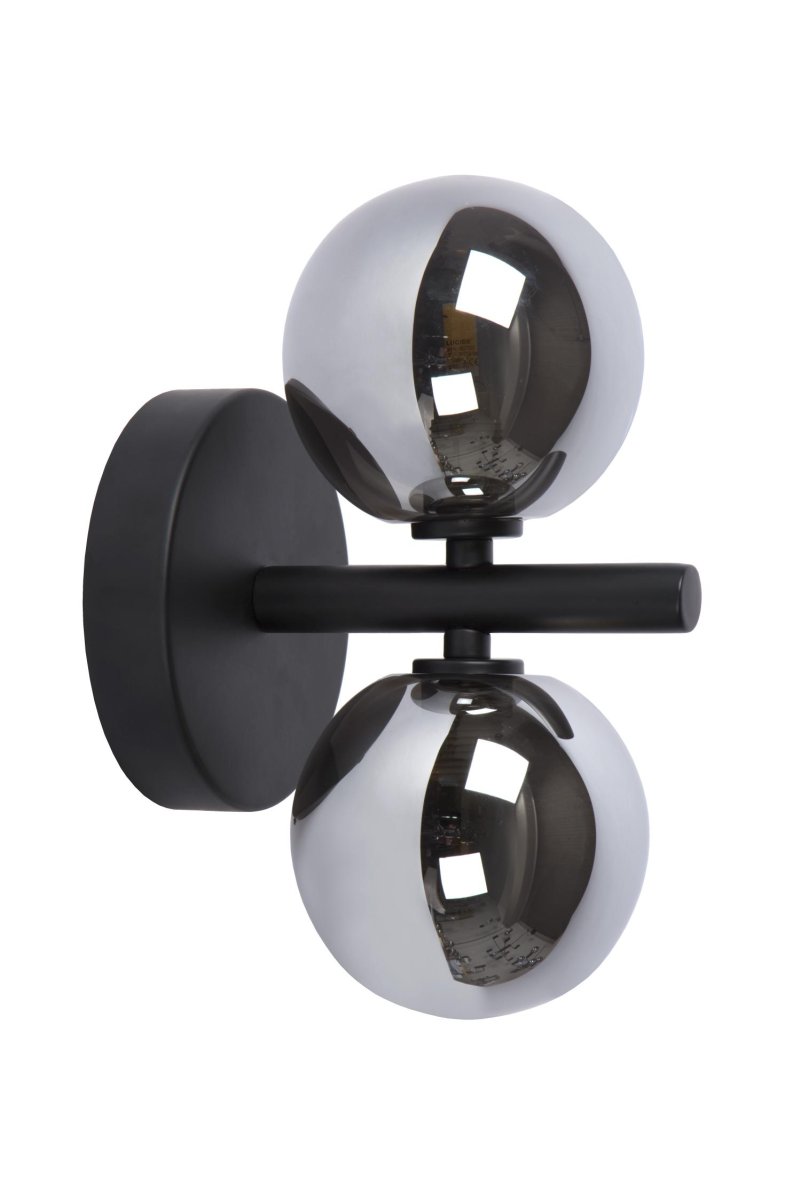 Tycho 22cm Røykfarget vegglampe Fra Lucide - For å skape den rette atmosfæren for enhver anledning, koble Tycho til en dimmer.