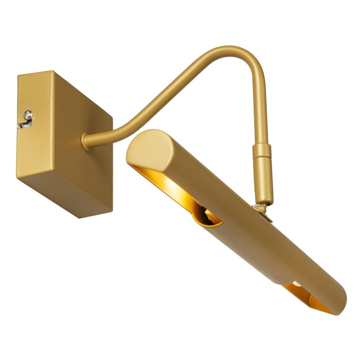 Vinz 36cm Matt gull/messing Fra Lucide - Du fester lampen til veggen og kobler den til en strømbryter.