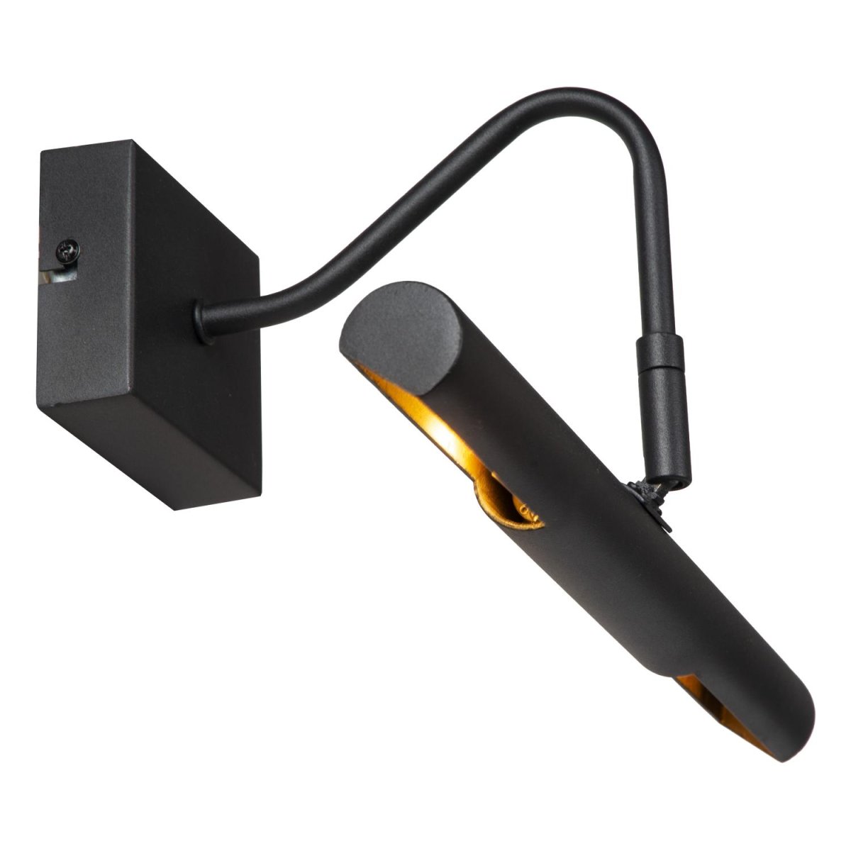 Vinz 36cm Svart Fra Lucide - Du fester lampen til veggen og kobler den til en strømbryter.
