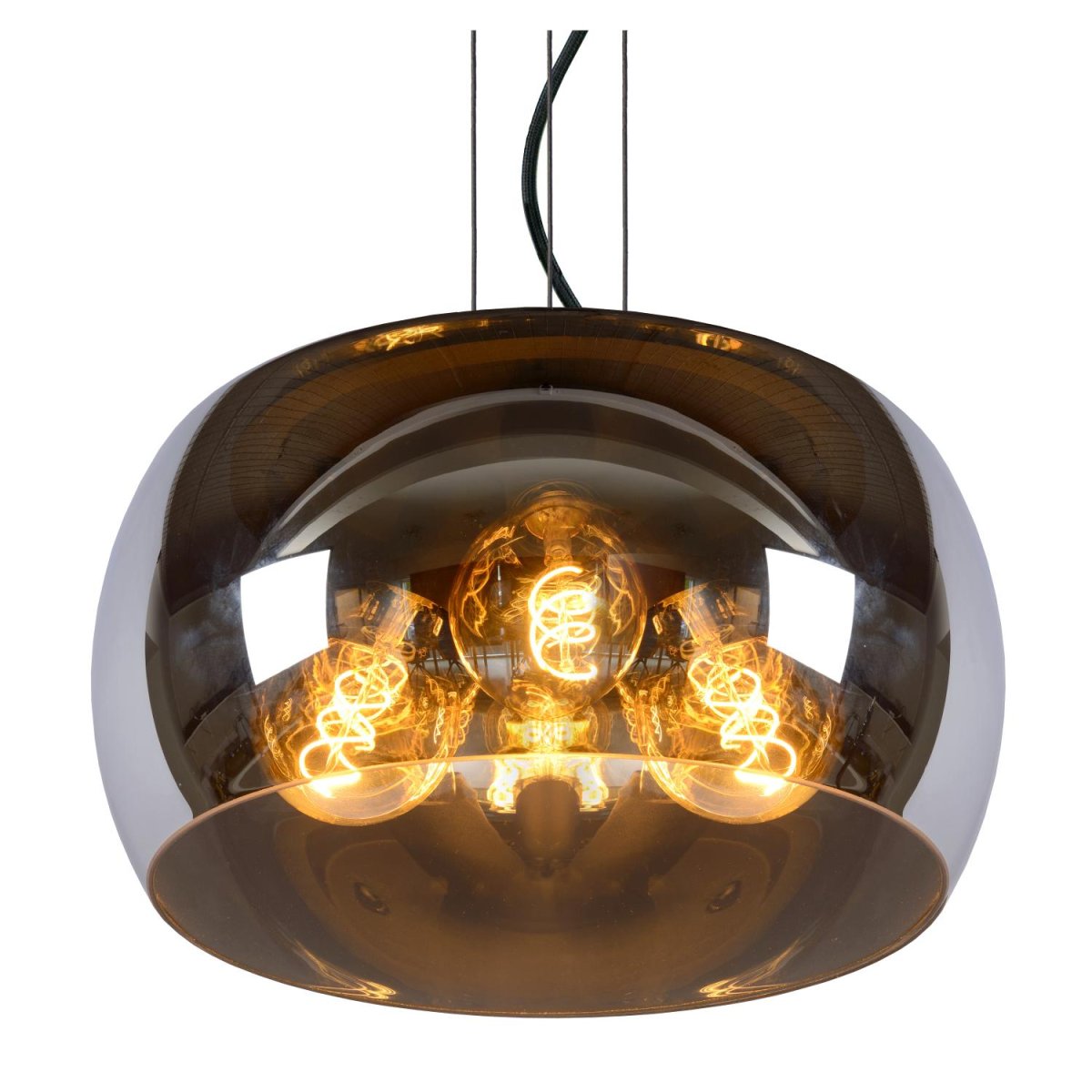 Olivia Ø40 Røykfarget Taklampe Fra Lucide - Din perfekte partner for en intim middag eller stemningsskaperen ved kjøkkenbenken &ndash; alt er mulig.