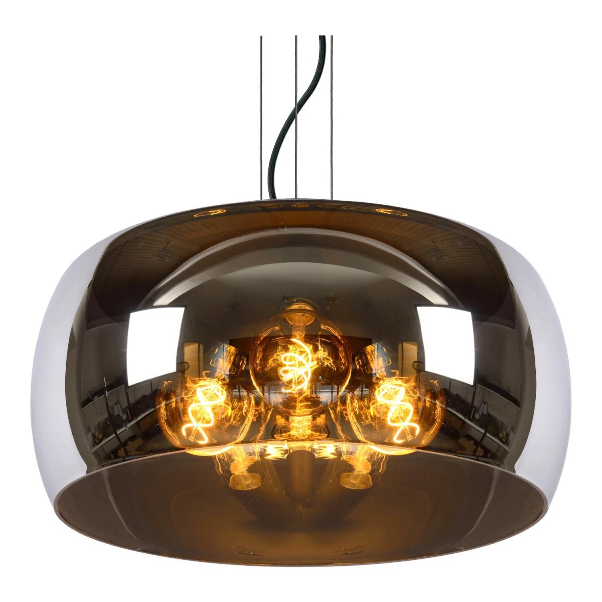 Olivia Ø50 Røykfarget Taklampe Fra Lucide - Din perfekte partner for en intim middag eller stemningsskaperen ved kjøkkenbenken &ndash; alt er mulig.