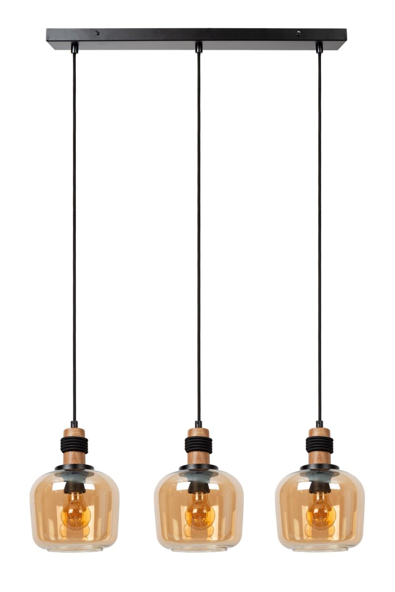 Ilona 70cm Rav Taklampe Fra Lucide - Ved å koble taklampen til en dimmer kan du skape en magisk og vintage-inspirert atmosfære.
