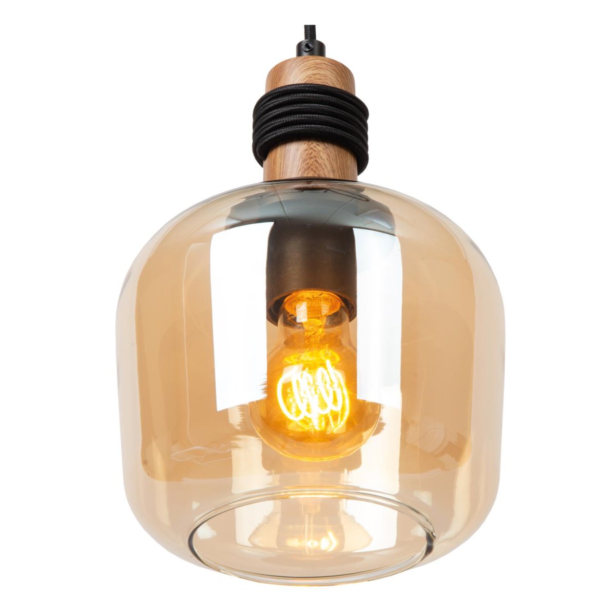 Ilona Ø18 Rav Taklampe Fra Lucide - Ved å koble taklampen til en dimmer kan du skape en magisk og vintage-inspirert atmosfære.