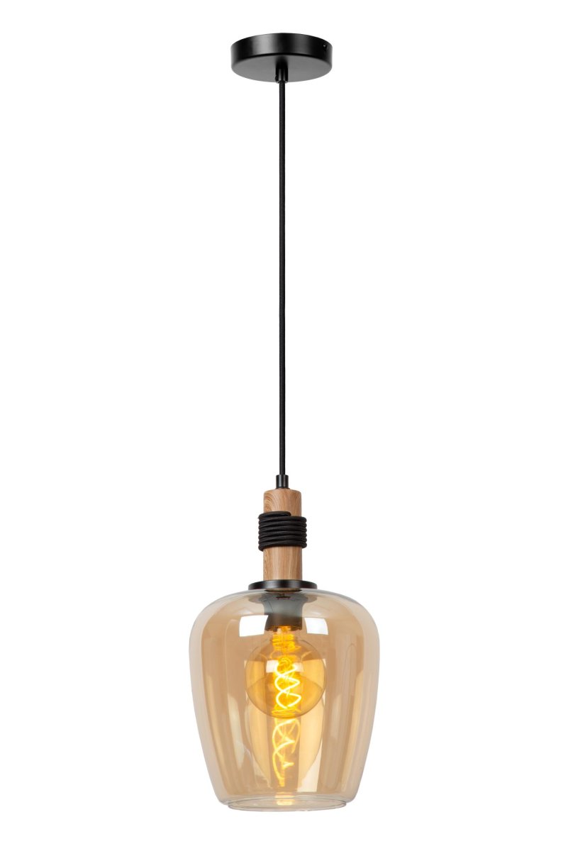 Ilona Ø22 Rav Taklampe Fra Lucide - Ved &aring; koble taklampen til en dimmer kan du skape en magisk og vintage-inspirert atmosf&aelig;re.