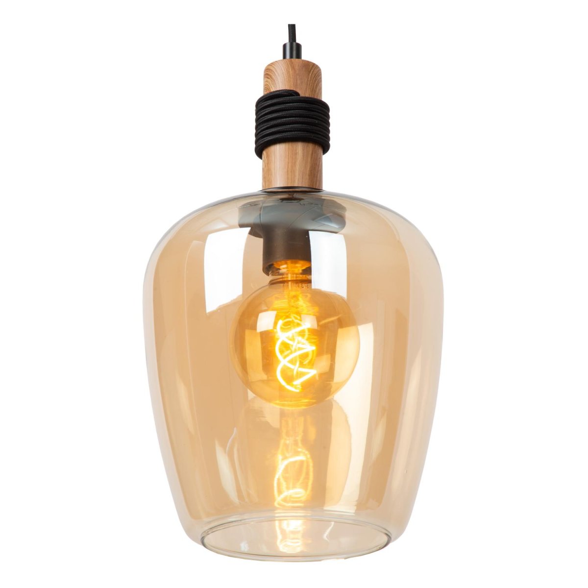 Ilona Ø22 Rav Taklampe Fra Lucide - Ved &aring; koble taklampen til en dimmer kan du skape en magisk og vintage-inspirert atmosf&aelig;re.