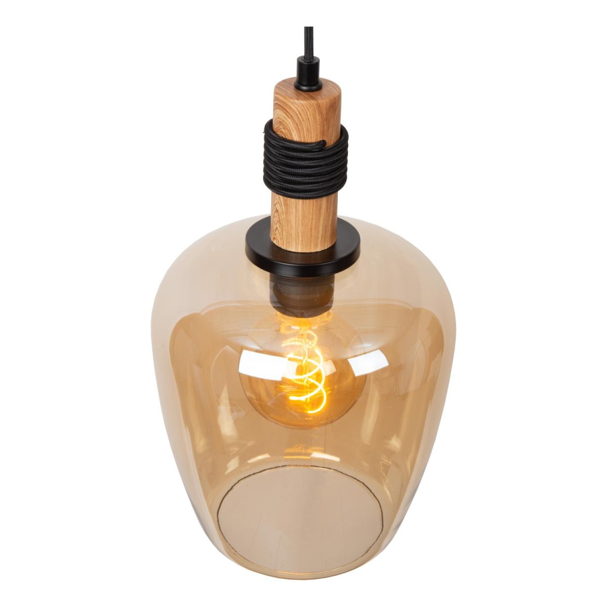 Ilona Ø22 Rav Taklampe Fra Lucide - Ved &aring; koble taklampen til en dimmer kan du skape en magisk og vintage-inspirert atmosf&aelig;re.