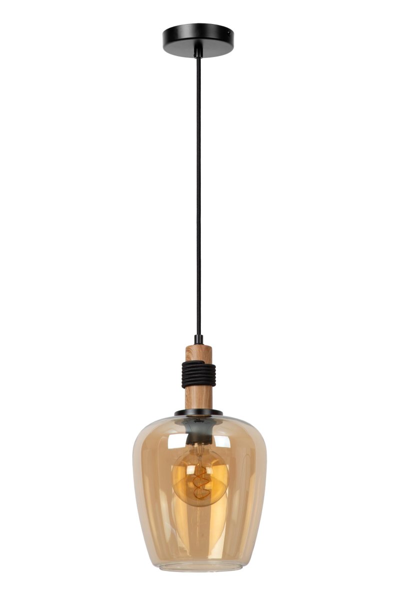 Ilona Ø22 Rav Taklampe Fra Lucide - Ved &aring; koble taklampen til en dimmer kan du skape en magisk og vintage-inspirert atmosf&aelig;re.