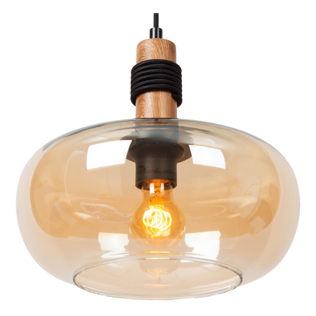 Ilona Ø30 Rav Taklampe Fra Lucide - Ved å koble taklampen til en dimmer kan du skape en magisk og vintage-inspirert atmosfære.
