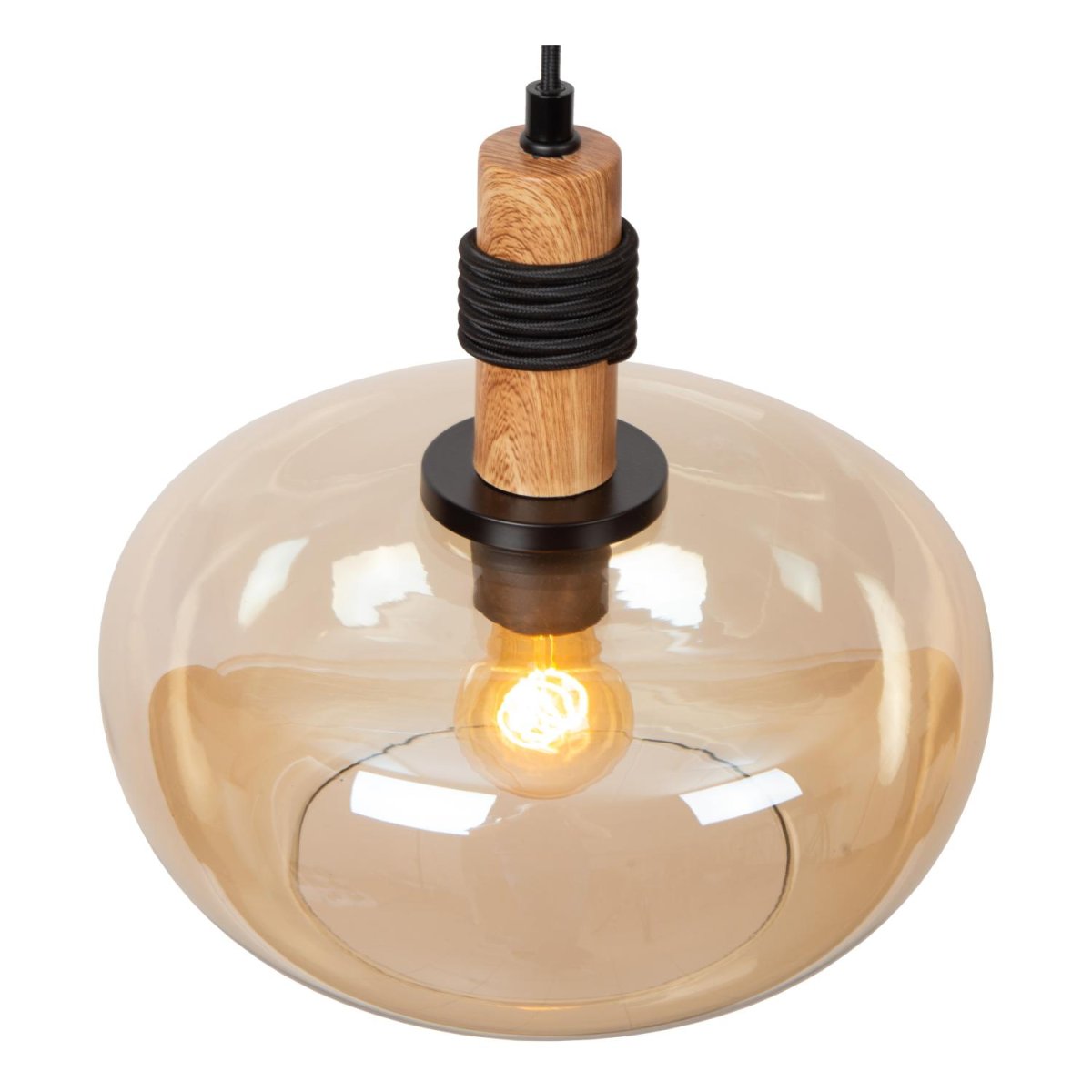 Ilona Ø30 Rav Taklampe Fra Lucide - Ved å koble taklampen til en dimmer kan du skape en magisk og vintage-inspirert atmosfære.