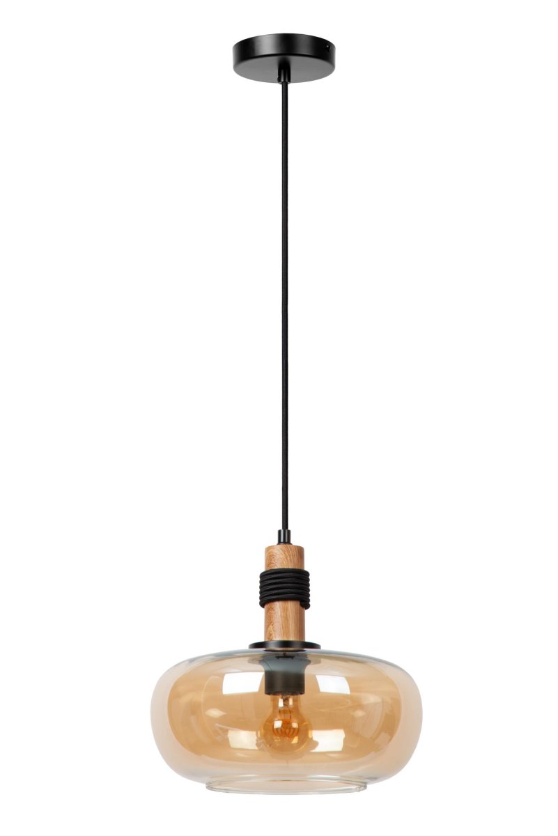 Ilona Ø30 Rav Taklampe Fra Lucide - Ved å koble taklampen til en dimmer kan du skape en magisk og vintage-inspirert atmosfære.