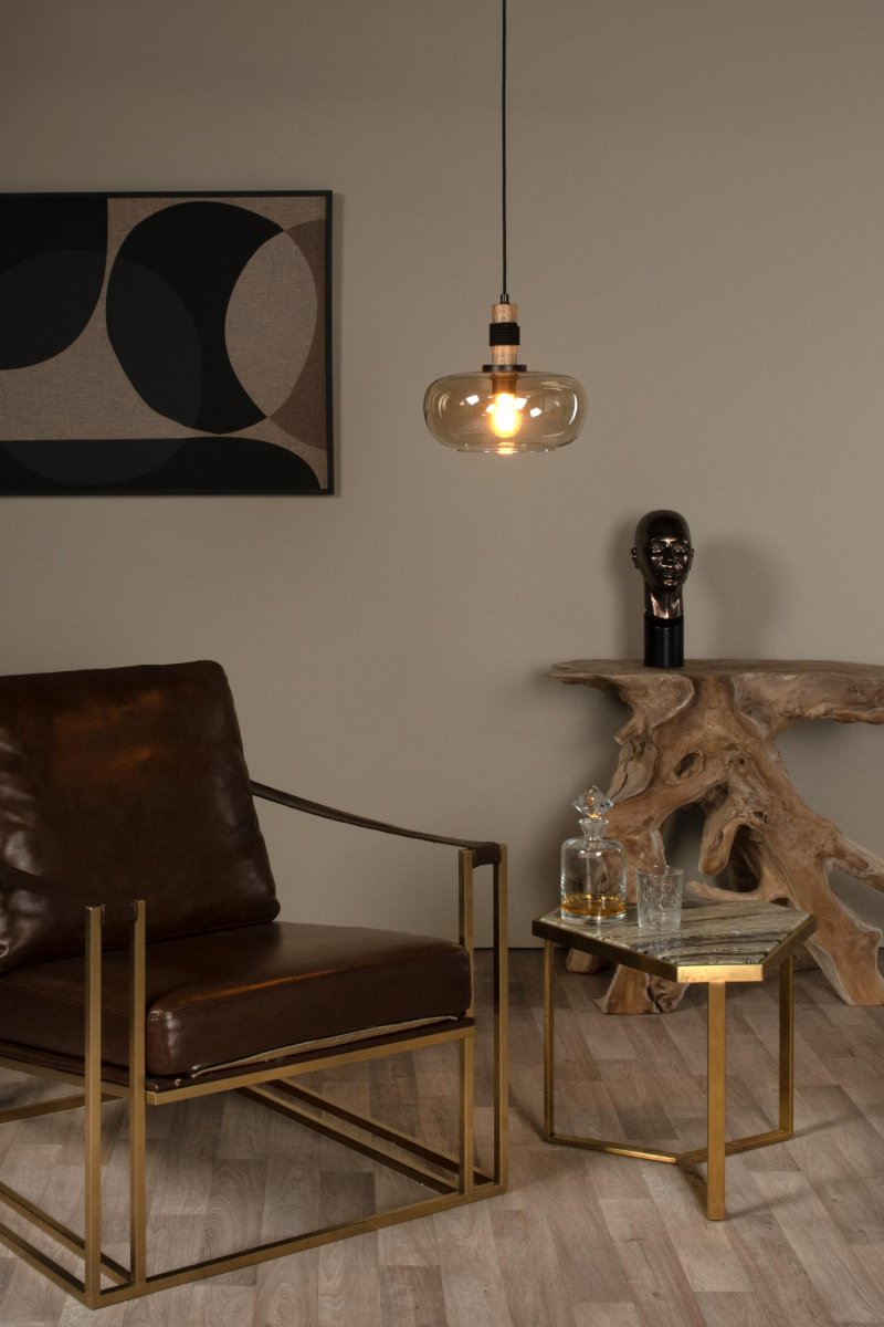 Ilona Ø30 Rav Taklampe Fra Lucide - Ved å koble taklampen til en dimmer kan du skape en magisk og vintage-inspirert atmosfære.