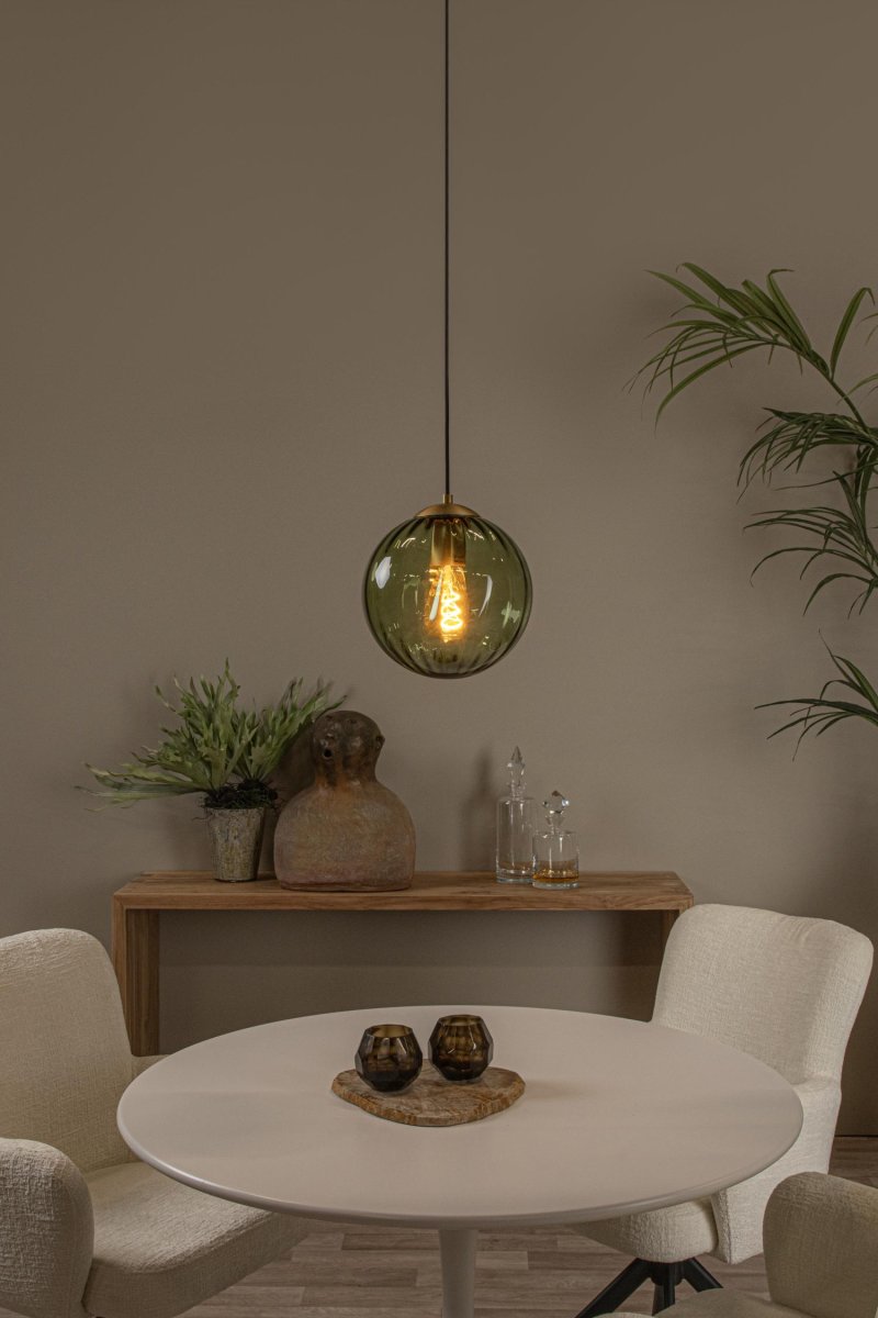 Monsaraz Ø25 Grønn Taklampe Fra Lucide - Med en diameter på 25 centimeter har Monsaraz en tydelig tilstedeværelse uten å kreve noen oppmerksomhet.