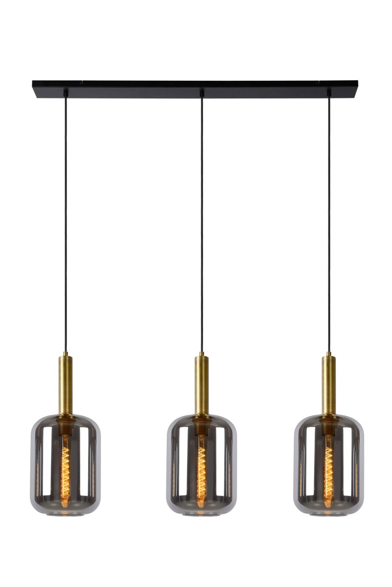 Joanet 110cm Røykfarget Taklampe Fra Lucide - Unike produktegenskaperPasser for bruk med LED-lyskilderDenne lampen er justerbar i høyLett å koble til en dimmer (ekskl.