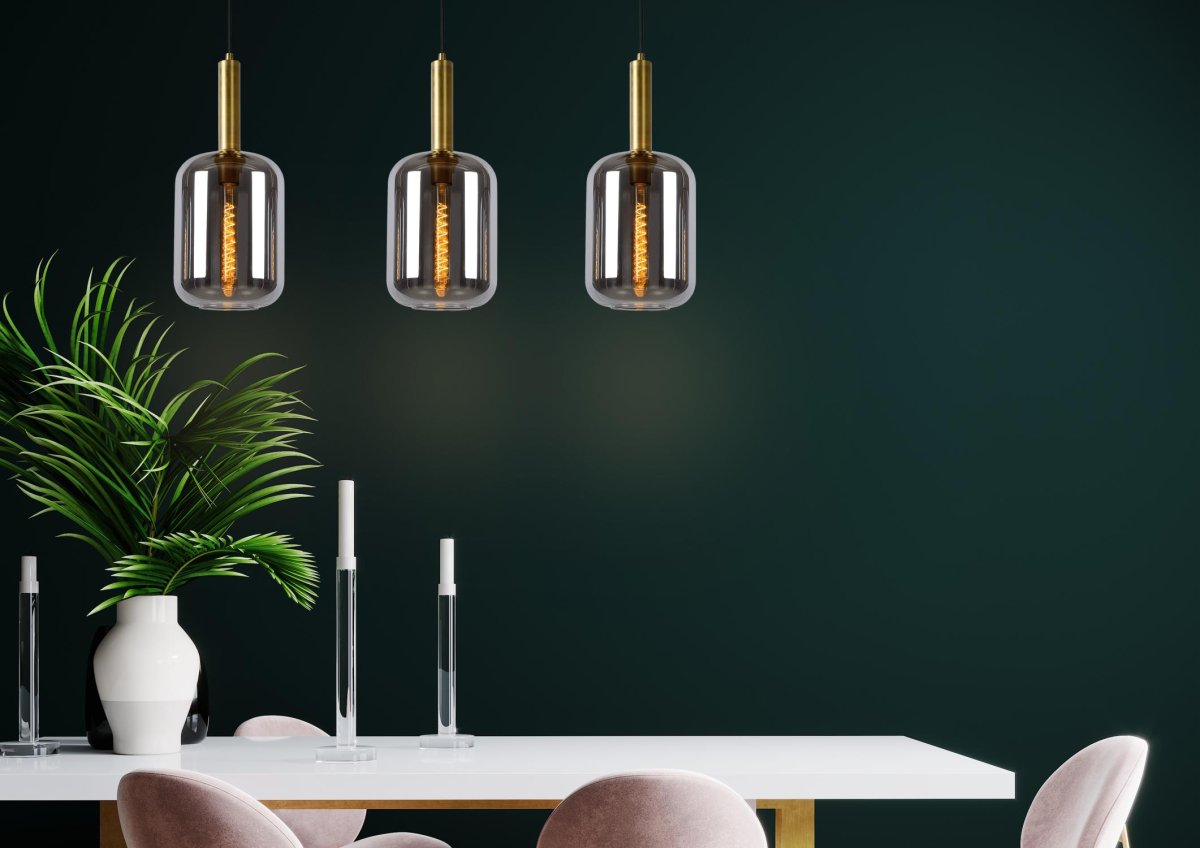 Joanet 110cm Røykfarget Taklampe Fra Lucide - Unike produktegenskaperPasser for bruk med LED-lyskilderDenne lampen er justerbar i høyLett å koble til en dimmer (ekskl.