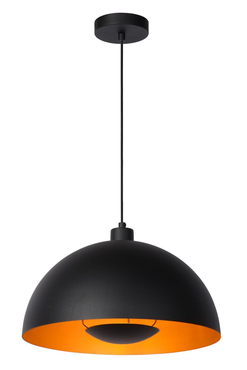 Siemon Ø40 Svart Taklampe Fra Lucide - Koble lampen til en dimmer og velg den perfekte h&oslash;yden for plassen din, opptil 150 centimeter, for &aring; skape den optimale atmosf&aelig;ren.