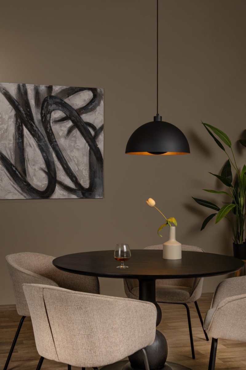 Siemon Ø40 Svart Taklampe Fra Lucide - Koble lampen til en dimmer og velg den perfekte h&oslash;yden for plassen din, opptil 150 centimeter, for &aring; skape den optimale atmosf&aelig;ren.