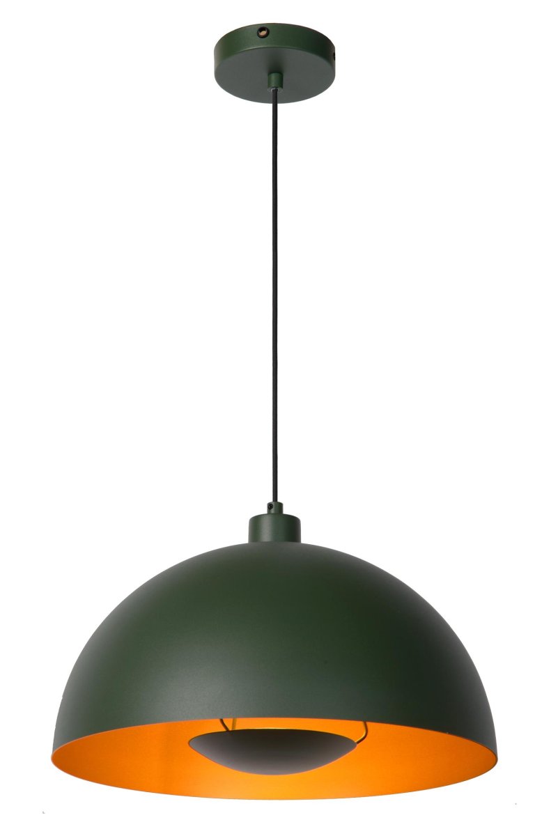 Siemon Ø40 Grønn Taklampe Fra Lucide - Koble lampen til en dimmer og velg den perfekte høyden for plassen din, opptil 150 centimeter, for å skape den optimale atmosfæren.