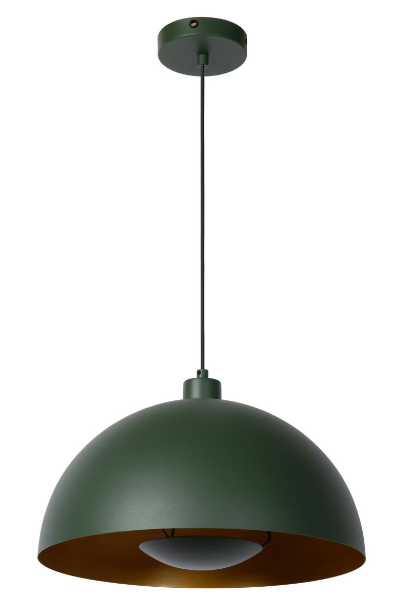 Siemon Ø40 Grønn Taklampe Fra Lucide - Koble lampen til en dimmer og velg den perfekte høyden for plassen din, opptil 150 centimeter, for å skape den optimale atmosfæren.