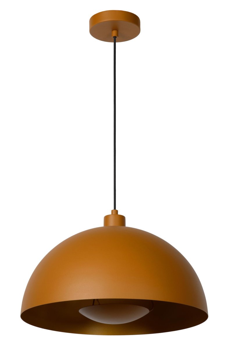 Siemon Ø40 Gul Taklampe Fra Lucide - Koble lampen til en dimmer og velg den perfekte høyden for plassen din, opptil 150 centimeter, for å skape den optimale atmosfæren.