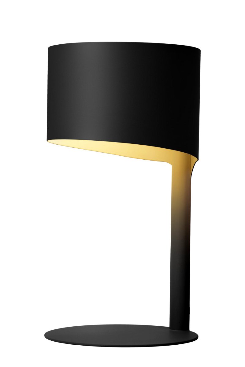 Knulle 28cm Svart bordlampe Fra Lucide - Designet er like enkelt som det er progressivt.