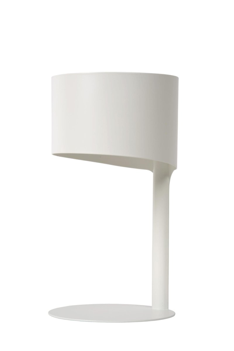 Knulle 28cm Hvit bordlampe Fra Lucide - Designet er like enkelt som det er progressivt.