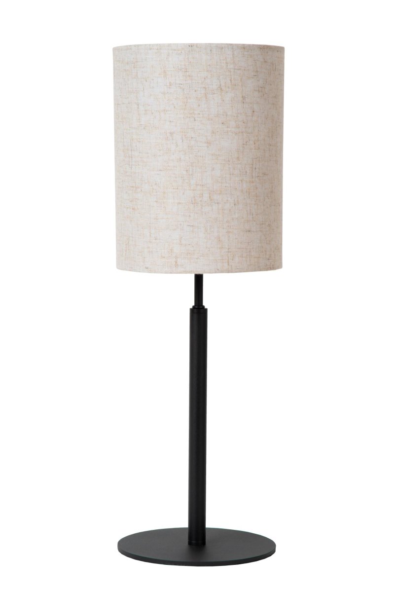 Maya 50cm Krem bordlampe Fra Lucide - Med en høyde på 50 centimeter og en diameter på 26 centimeter er Maya den perfekte gulvlampen ved siden av sofaen eller på; skrivebordet.