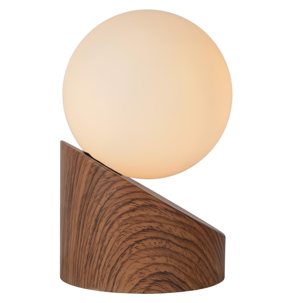 Len 16cm Tre bordlampe Fra Lucide - Glasskulen sprer lyset jevnt og gir tilstrekkelig belysning i alle rom.