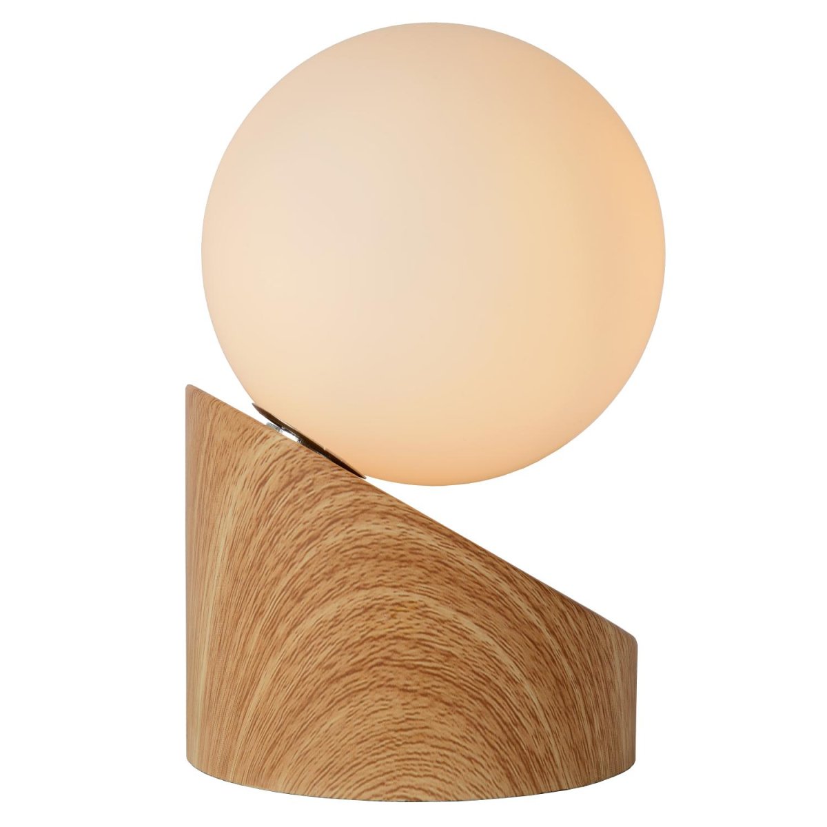 Len 16cm Tre bordlampe Fra Lucide - Glasskulen sprer lyset jevnt og gir tilstrekkelig belysning i alle rom.
