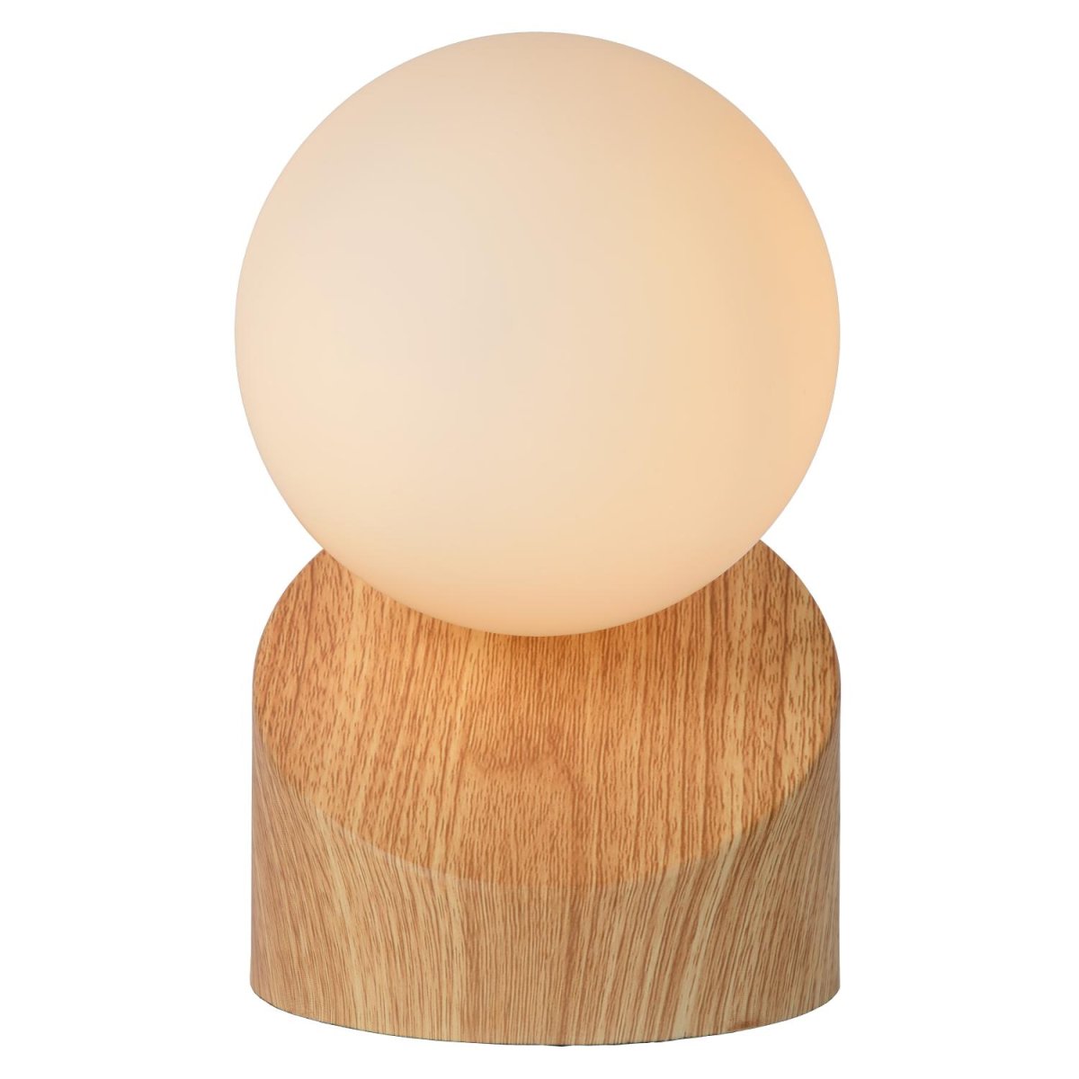 Len 16cm Tre bordlampe Fra Lucide - Glasskulen sprer lyset jevnt og gir tilstrekkelig belysning i alle rom.