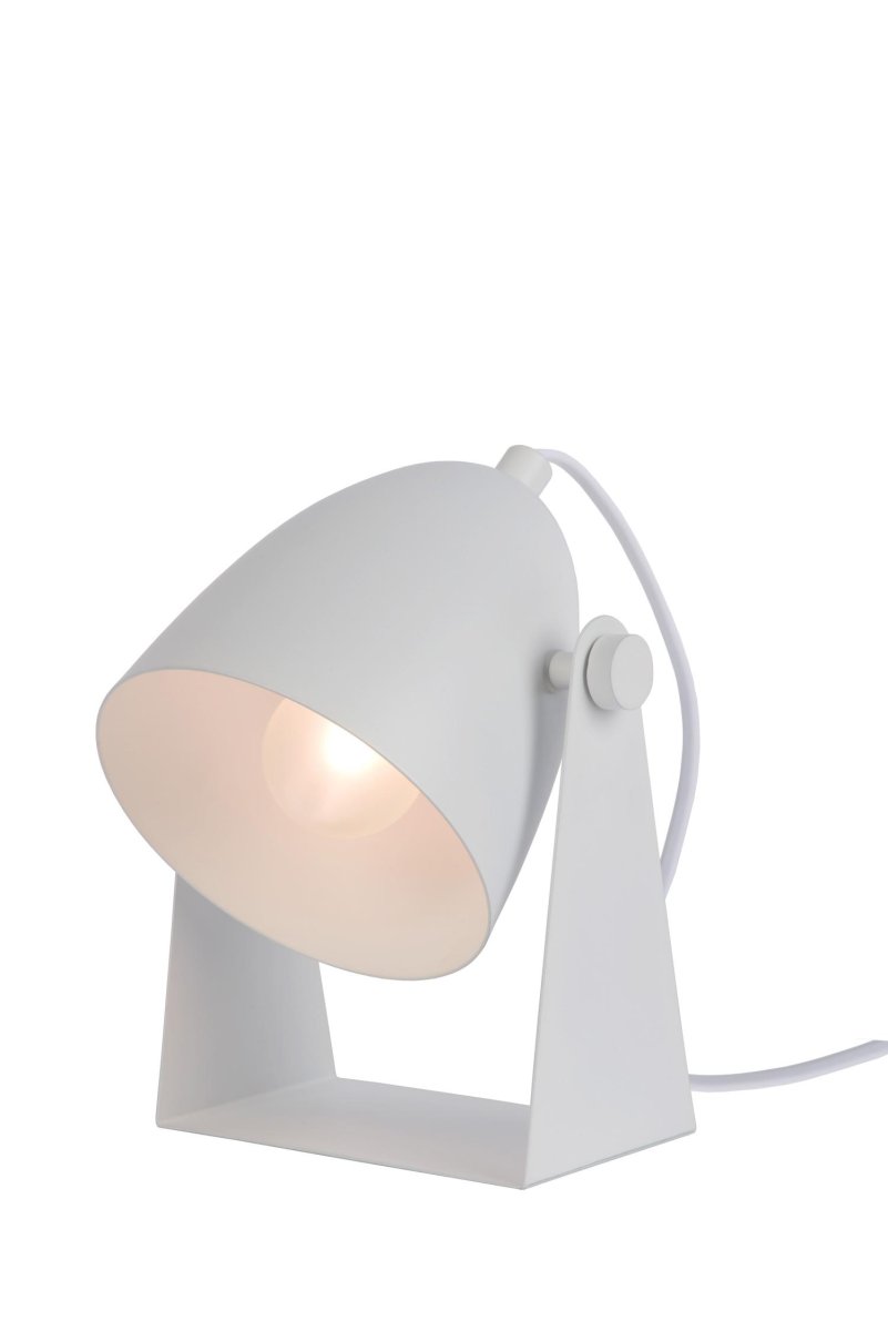 Chago 20cm Hvit bordlampe Fra Lucide - Chago gjør det bra på; et bord, sidebord eller til og med et nattbord.
