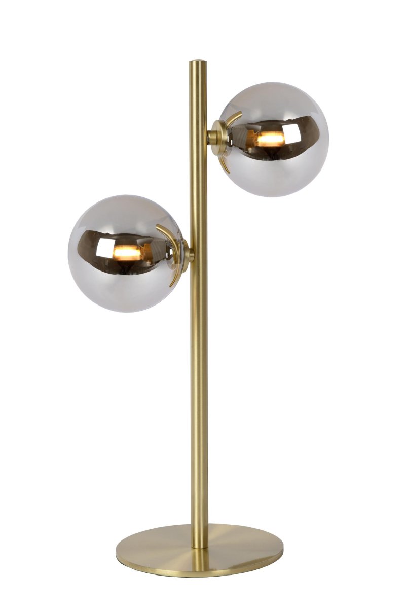 Tycho 43cm Matt gull/messing bordlampe Fra Lucide - Tycho bordlampe skylder blant annet sitt retro-utseende til valget av materialer av høy kvalitet: høykvalitets stål og klart glass gir denne luksuriøse lampen formen.