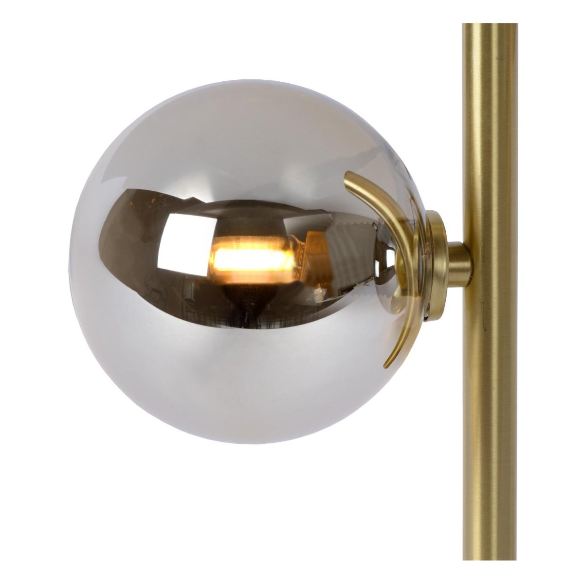 Tycho 43cm Matt gull/messing bordlampe Fra Lucide - Tycho bordlampe skylder blant annet sitt retro-utseende til valget av materialer av høy kvalitet: høykvalitets stål og klart glass gir denne luksuriøse lampen formen.