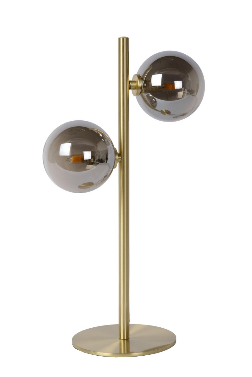 Tycho 43cm Matt gull/messing bordlampe Fra Lucide - Tycho bordlampe skylder blant annet sitt retro-utseende til valget av materialer av høy kvalitet: høykvalitets stål og klart glass gir denne luksuriøse lampen formen.