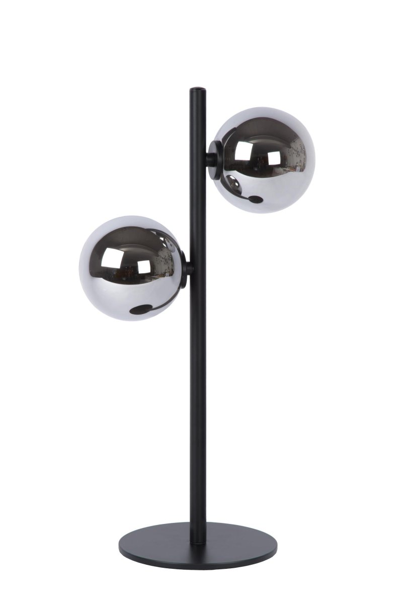 Tycho 43cm Røykfarget bordlampe Fra Lucide - Tycho bordlampe skylder blant annet sitt retro-utseende til valget av materialer av høy kvalitet: høykvalitets stål og klart glass gir denne luksuriøse lampen formen.