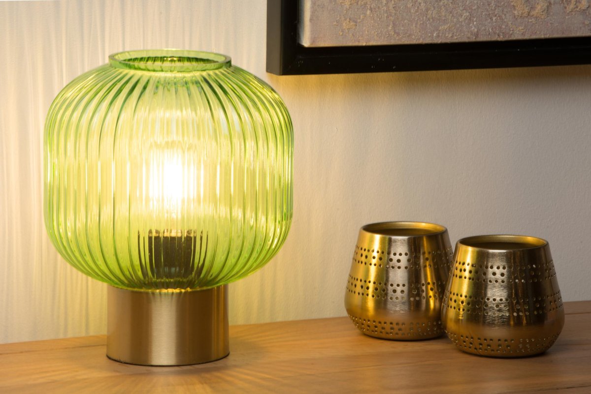 Maloto 25cm Grønn bordlampe Fra Lucide - Maloto er perfekt for ethvert møbel, enten det er i stuen, spisestuen eller som nattlys på soverommet.