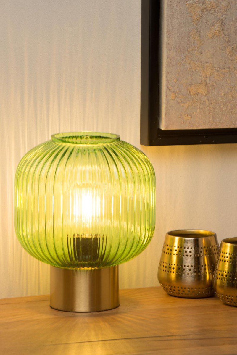 Maloto 25cm Grønn bordlampe Fra Lucide - Maloto er perfekt for ethvert møbel, enten det er i stuen, spisestuen eller som nattlys på soverommet.