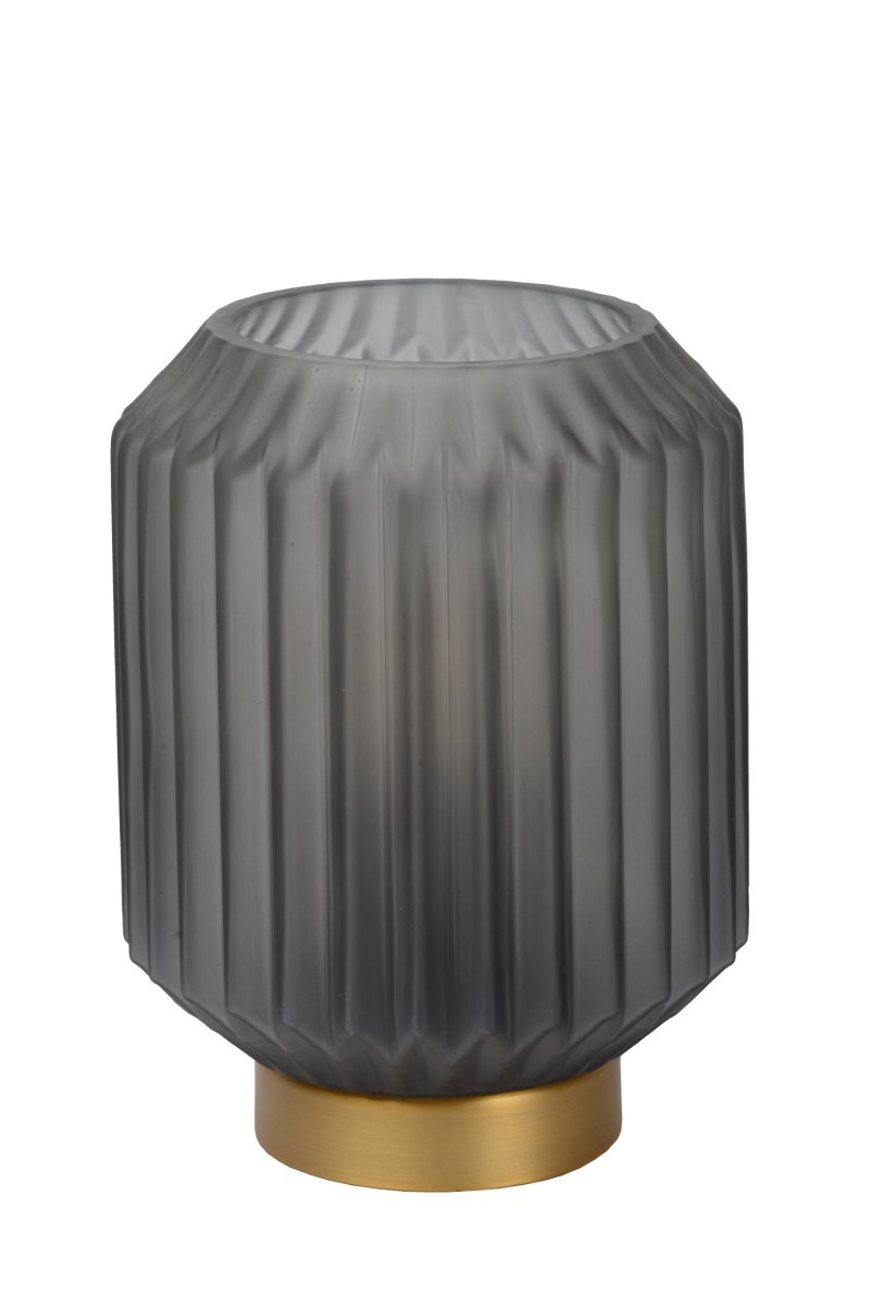 Sueno 17cm Grå bordlampe Fra Lucide - Med en bredde p&aring; P&aring; i underkant av 13 centimeter tar Sueno akkurat passe mye plass p&aring;; vindusruten.