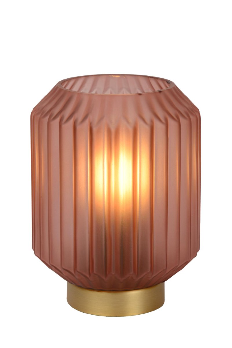 Sueno 17cm Rosa bordlampe Fra Lucide - Med en bredde på På i underkant av 13 centimeter tar Sueno akkurat passe mye plass på; vindusruten.