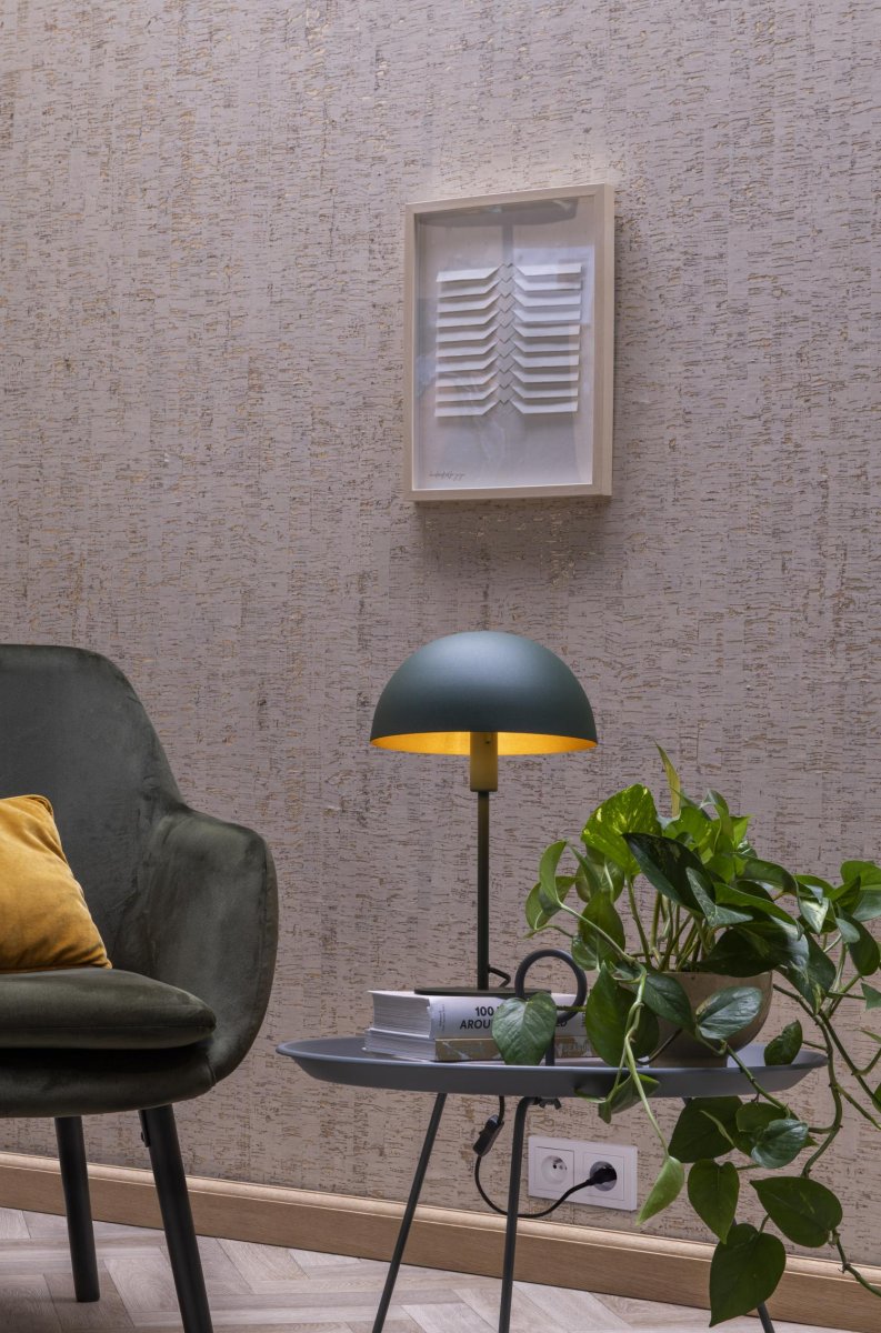 Siemon 40cm Grønn bordlampe Fra Lucide - Siemon kombinerer et snev av retro med en moderne f&oslash;lelse &ndash; tv&aring; perfekte ingredienser for en vellykket bordlampe i stuen eller soverommet.