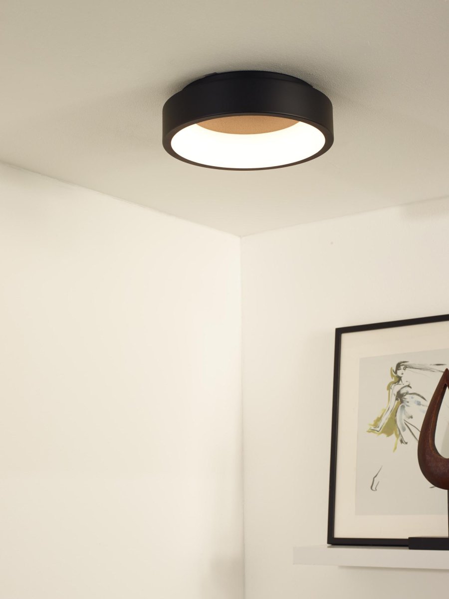 Talowe Led Ø30 Svart plafond Fra Lucide - Og et tips: koble den til en dimmer for &aring; skape en enda koseligere atmosf&aelig;re.