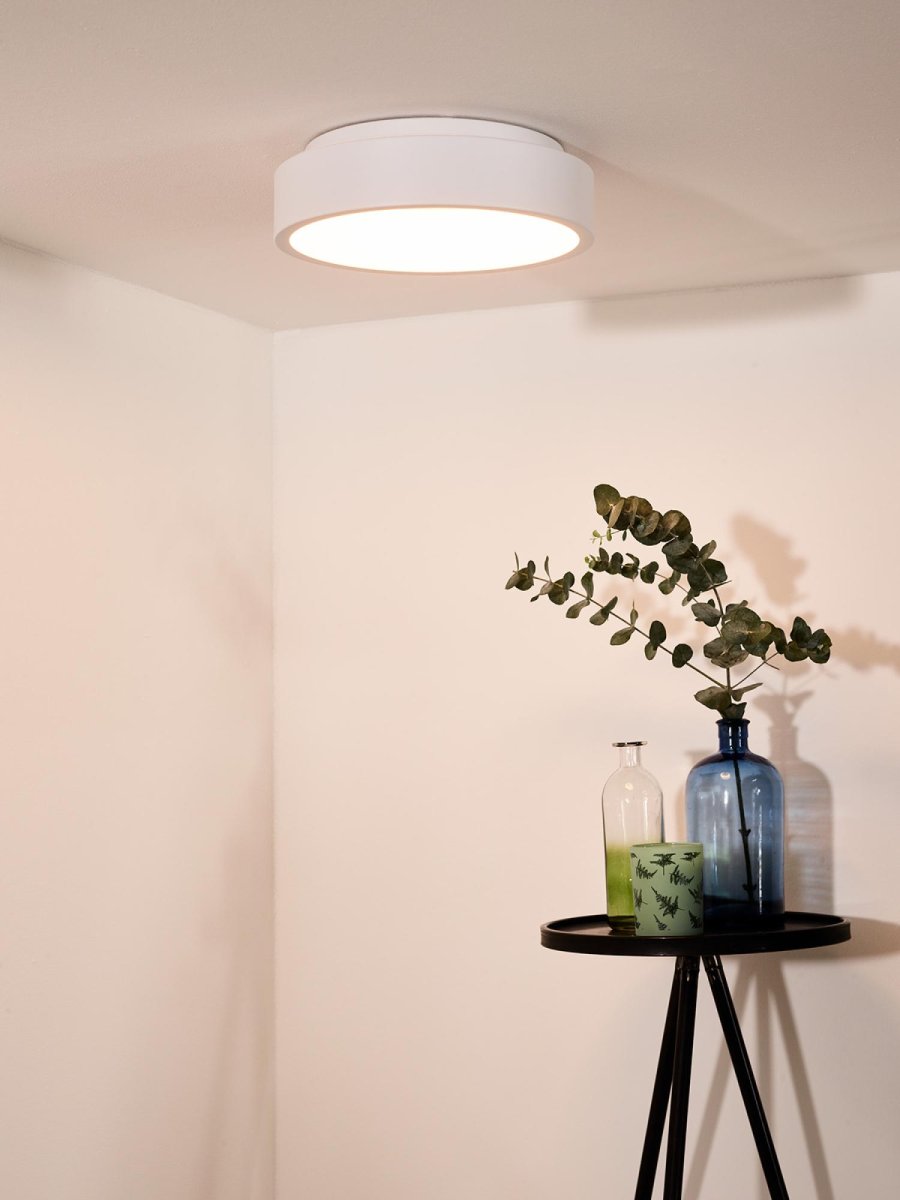 Talowe Led Ø30 Hvit plafond Fra Lucide - Og et tips: koble den til en dimmer for å skape en enda koseligere atmosfære.
