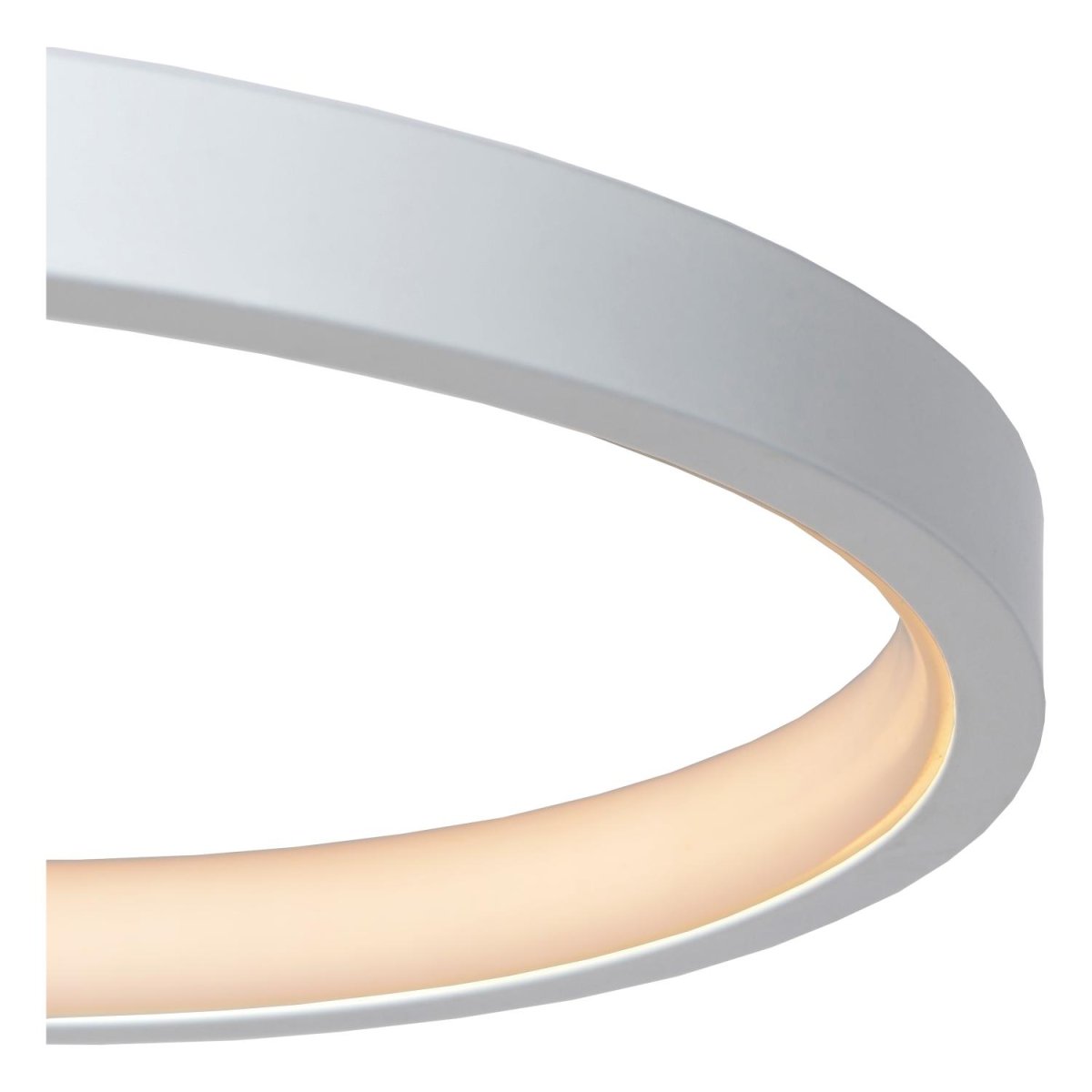 Maxence Ø46 Hvit plafond Fra Lucide - Med sin elegante og vridde design i PVC strekker Maxence seg over 35 centimeter og vil garantert tiltrekke seg oppmerksomhet.