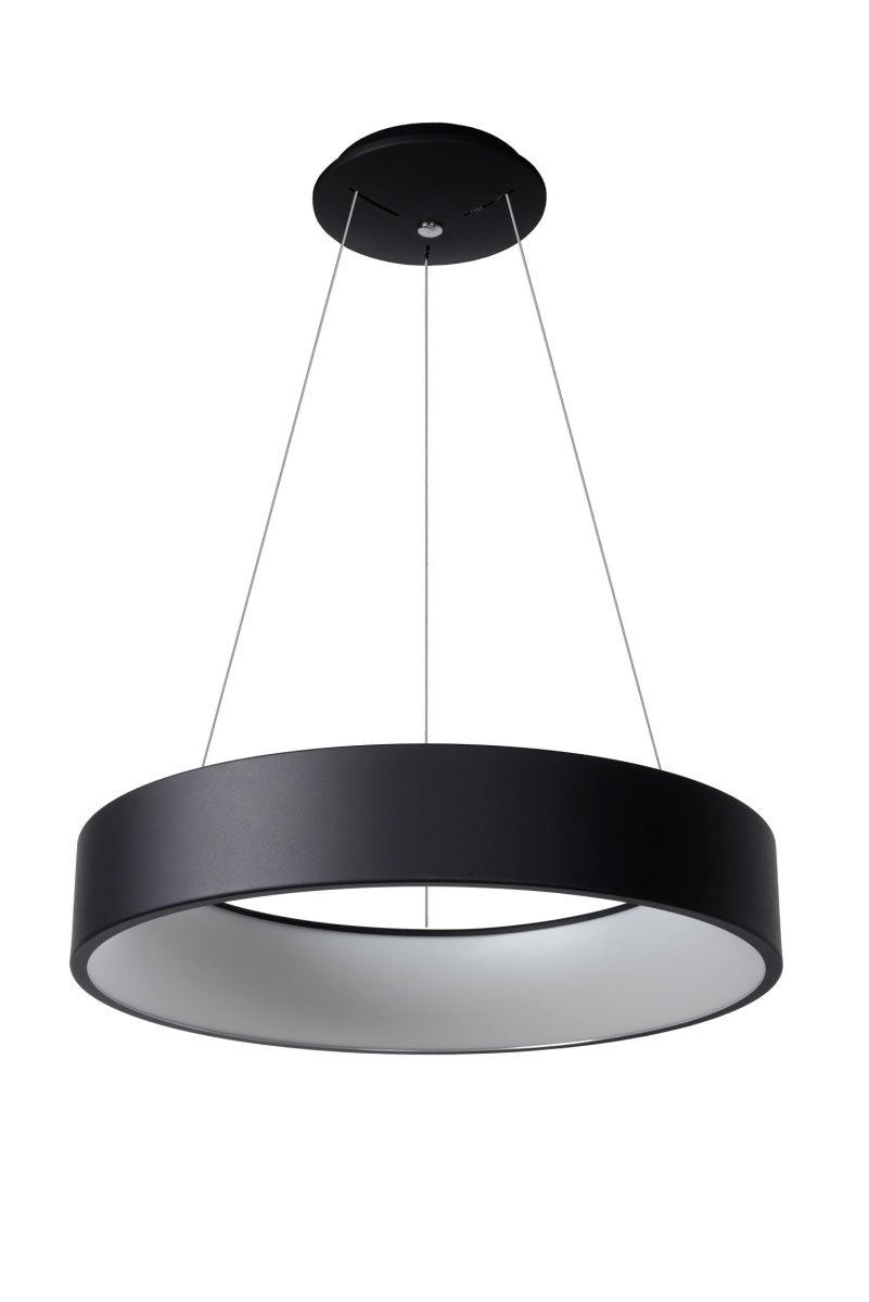 Talowe Led Ø60 Svart Taklampe Fra Lucide - Det sirkulære lyselementet er utstyrt med en integrert LED-lyskilde som enkelt kan kobles til en ekstern dimmer om du ønsker det.