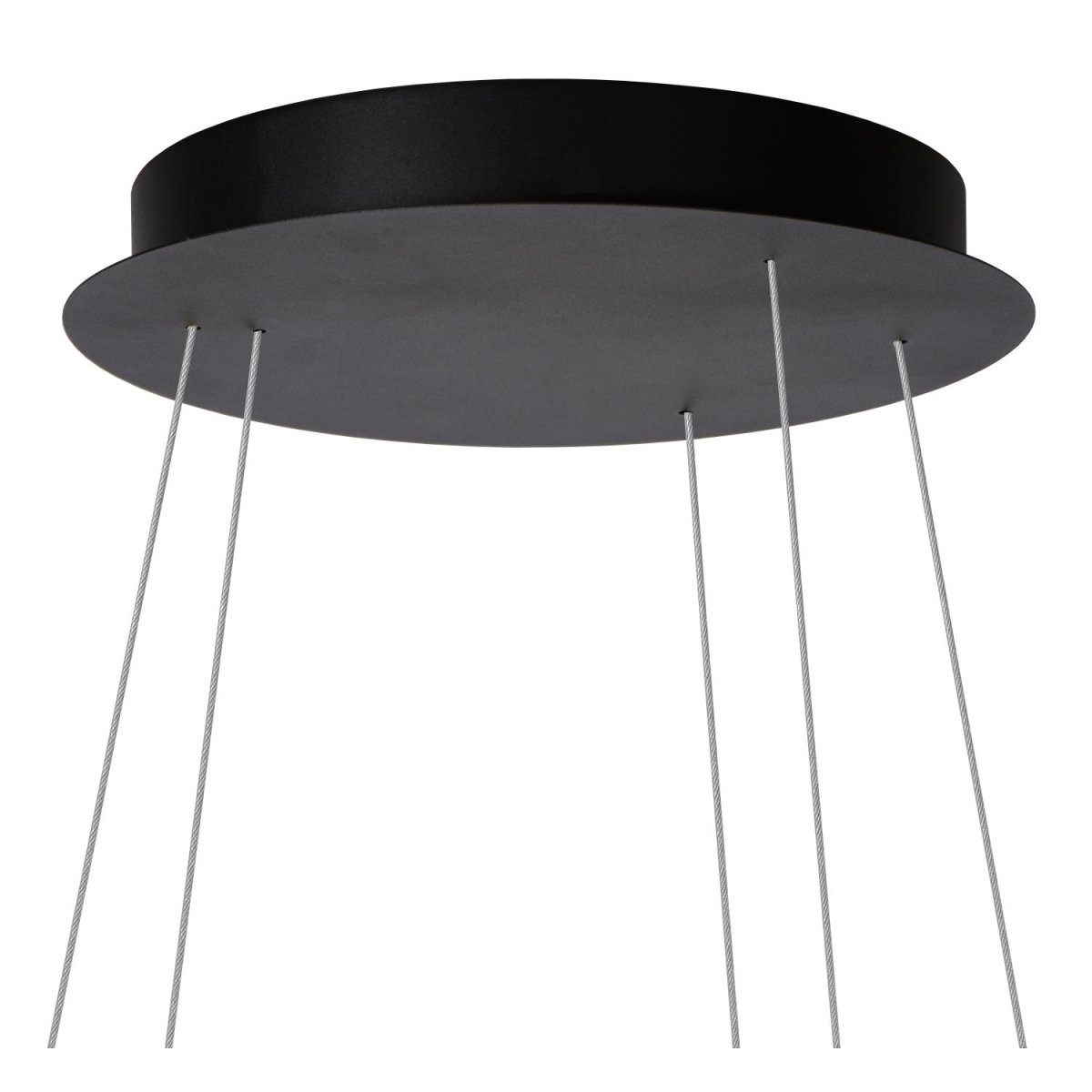 Triniti Ø80 Svart Taklampe Fra Lucide - Unike produktegenskaper:Med integrert dimbar LED-lyskildeUtstyrt med varmt hvitt lys (3000K)Denne lampen er høydejusterbarLett å koble til en dimmer (ekskl.