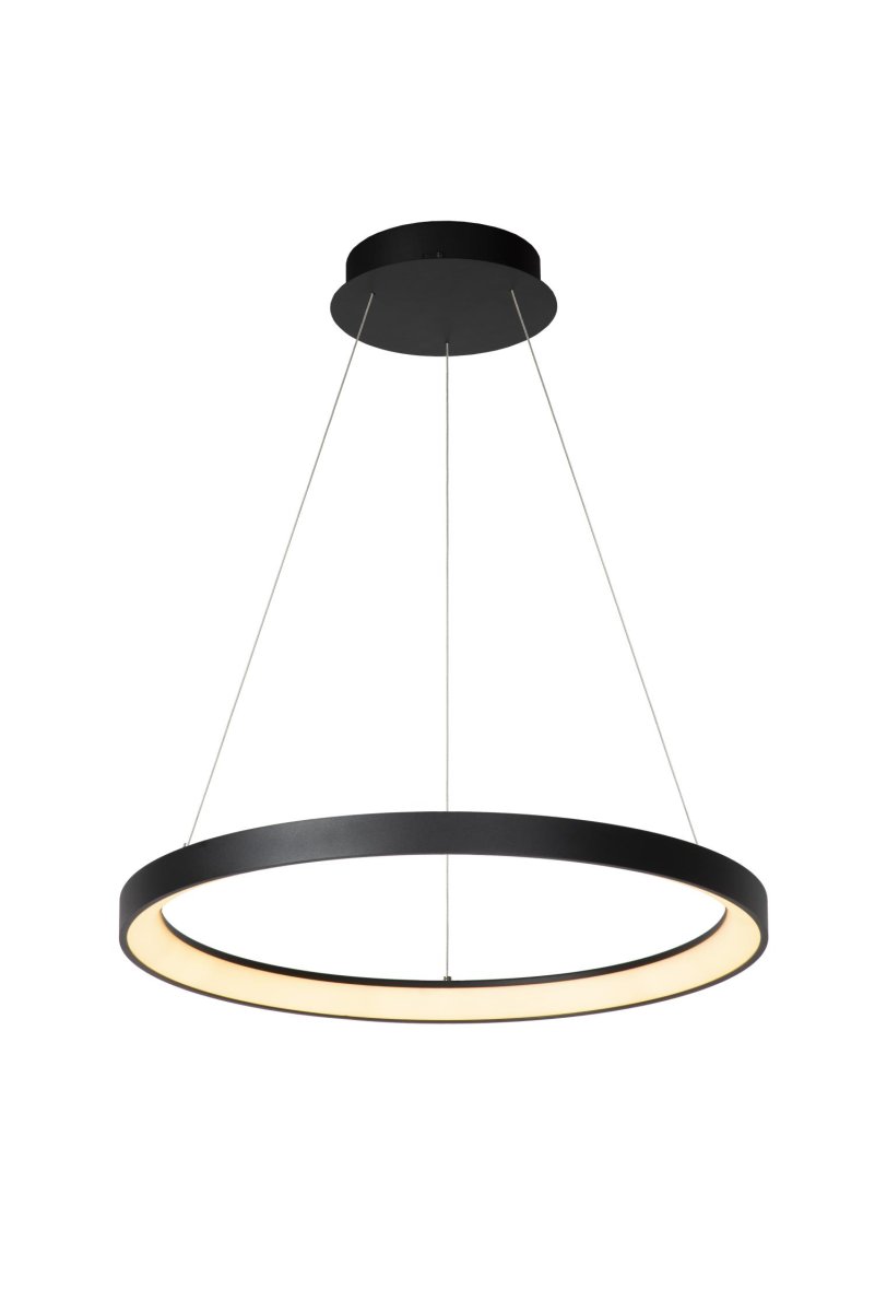Vidal Ø58 Svart Taklampe Fra Lucide - Det varmhvite lyset er den optimale partneren ved spisebordet, og du kan enkelt koble Vidal til en ekstern dimmer for å justere lysstyrken.
