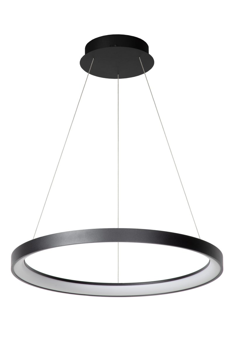 Vidal Ø58 Svart Taklampe Fra Lucide - Det varmhvite lyset er den optimale partneren ved spisebordet, og du kan enkelt koble Vidal til en ekstern dimmer for å justere lysstyrken.