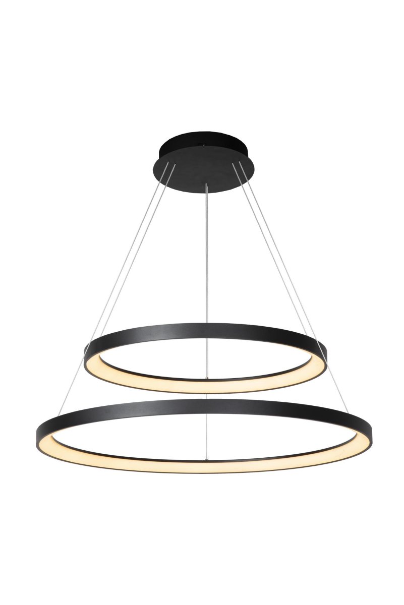 Vidal Ø78 Svart Taklampe Fra Lucide - Det ekstremt varme lyset skaper den optimale atmosf&aelig;ren ved spisebordet, og du kan enkelt koble Vidal til en ekstern dimmer for &aring; justere lysstyrken.