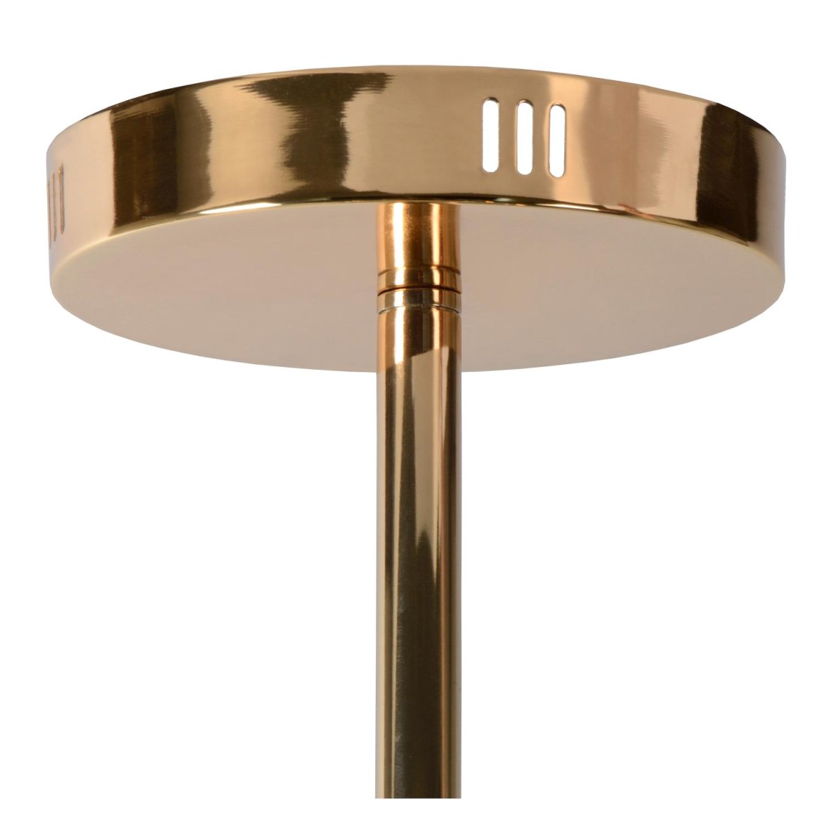 Alara Ø72 Gull Taklampe Fra Lucide - Alara er en sofistikert lampe med seks elegante glasskuler og en gullfarget sokkel, som gir rommet en luksuri&oslash;s f&oslash;lelse.