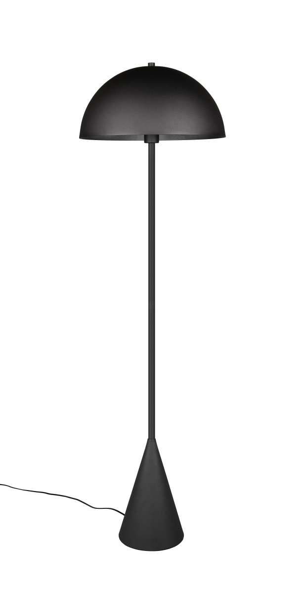 Alfie Svart gulvlampe Fra Trio Lighting - Takket v&aelig;re den minimalistiske designen og den matte svarte overflaten smelter Alfie enkelt inn i en rekke interi&oslash;rstiler samtidig som den blir et dekorativt lysobjekt i seg selv.